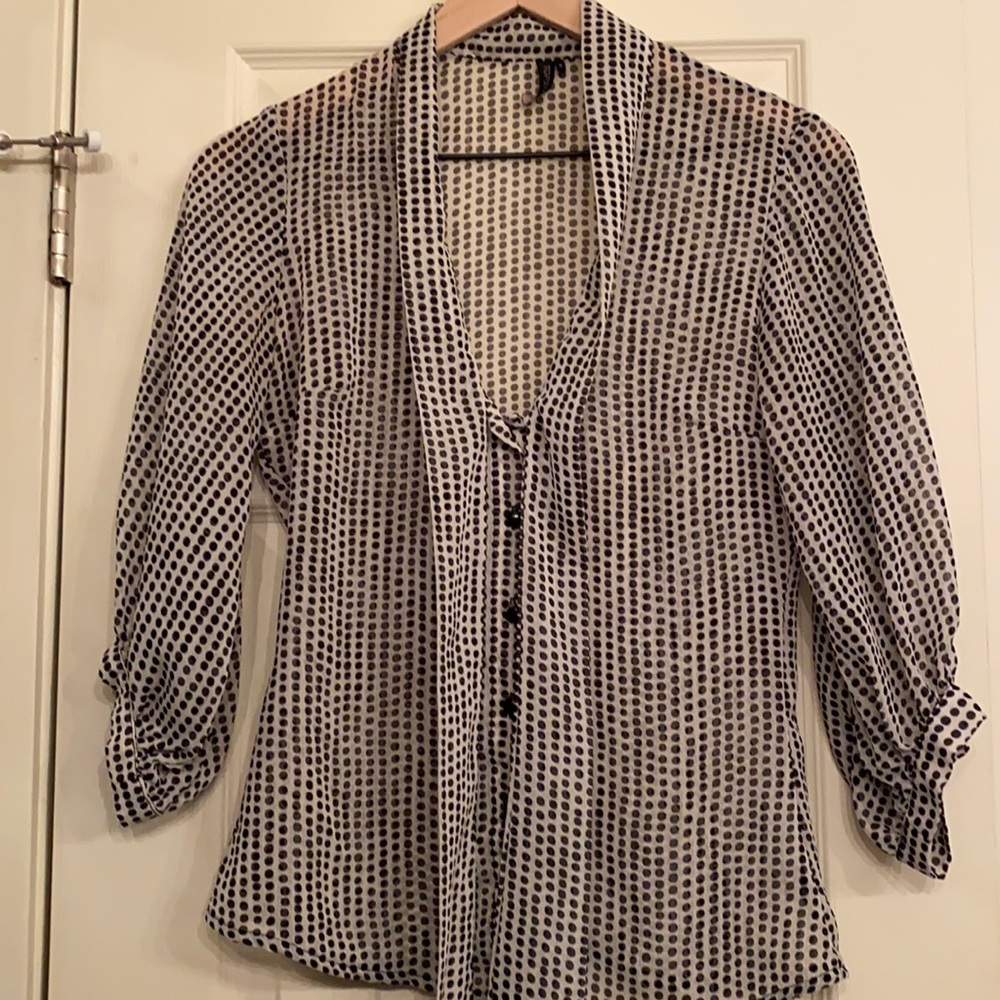 Top Shop Semi-Sheer Blouse